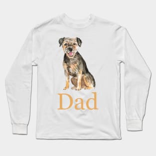 Border Terrier Dog Dad, Dog Dad T-Shirt, Dog Dad Shirt, Dog Daddy, Unisex Dog Dad T-Shirt, Gift from the Dog, Dog Dad Gift Long Sleeve T-Shirt